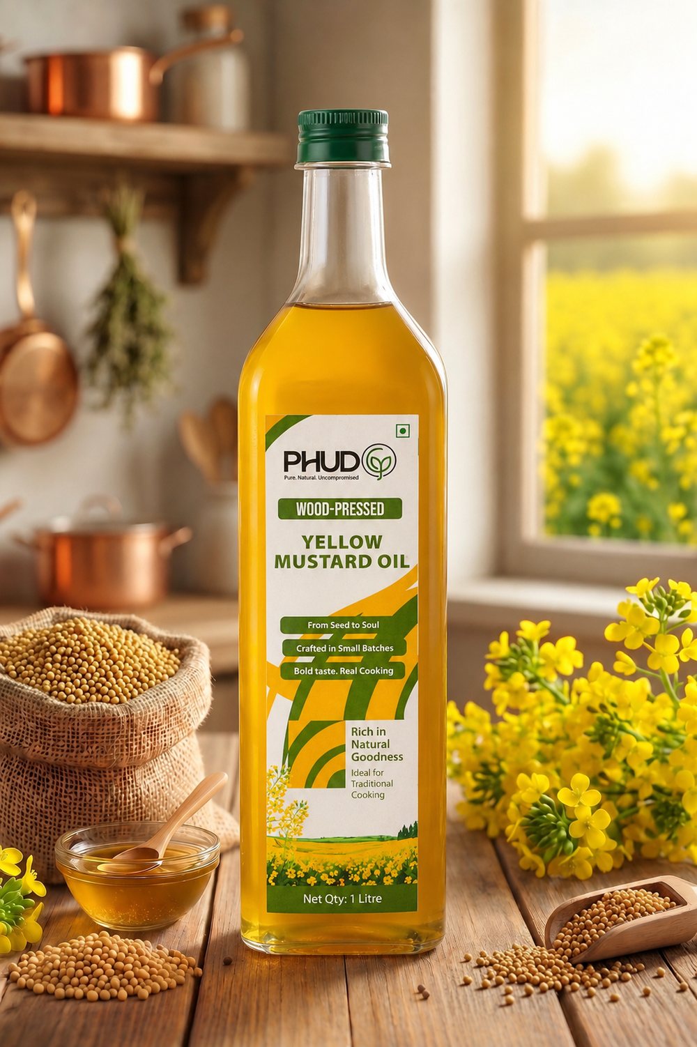 PHUDG Yellow Mustard Oil bottle