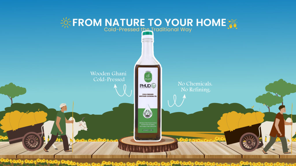 Traditional farming practices behind PHUDG mustard oil